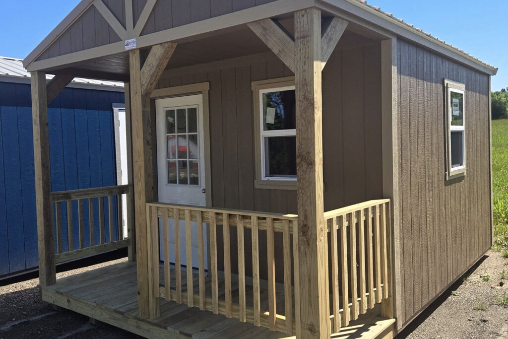 Elite Lofted Portable Cabin with Porch